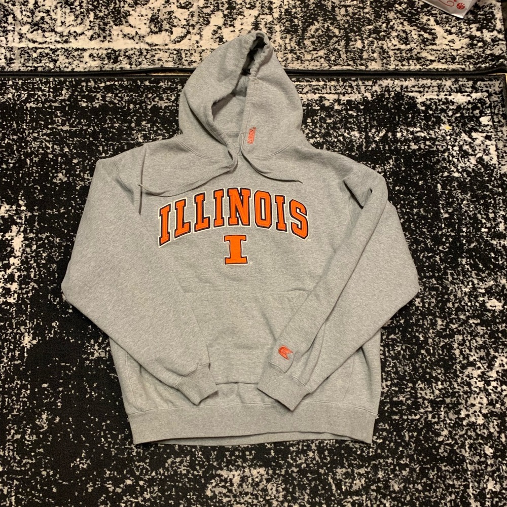 Vintage University of Illinois Hoodie Sweatshirt Colosseum XL